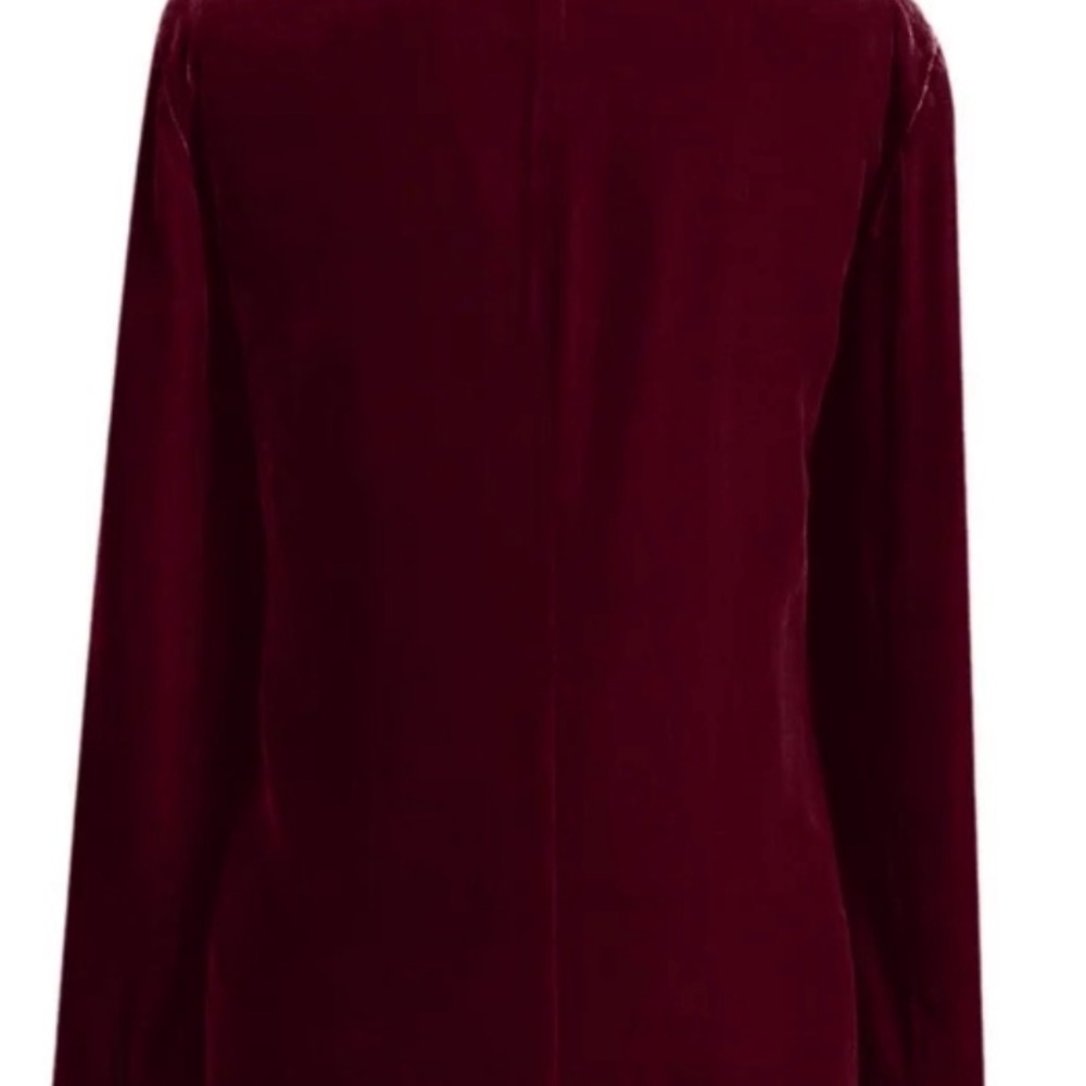 Women's Velvet Blazer in Burgundy - Picture 3 of 3